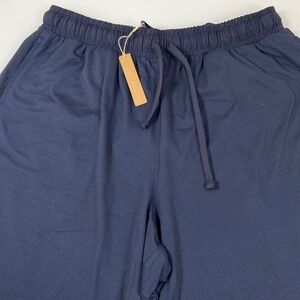 SKIMS Mens Med Navy Outdoor Jersey 10 in Athletic Shorts Drawstring Pockets NEW
